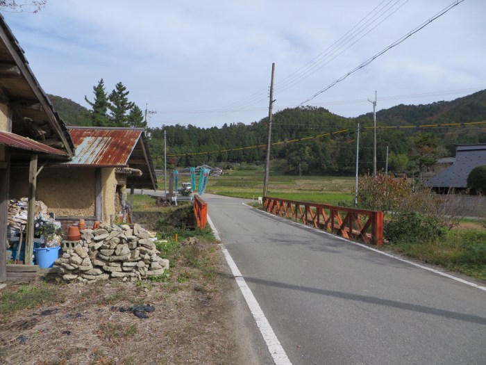 丹波篠山市奥畑/赤い鉄橋写真