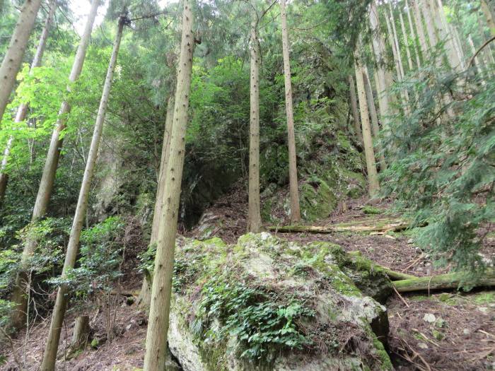 丹波篠山市藤岡奥/岩屋観音五台山の岩写真