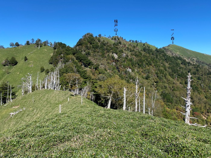 那賀郡那賀町岩倉/槍戸山、一ノ森