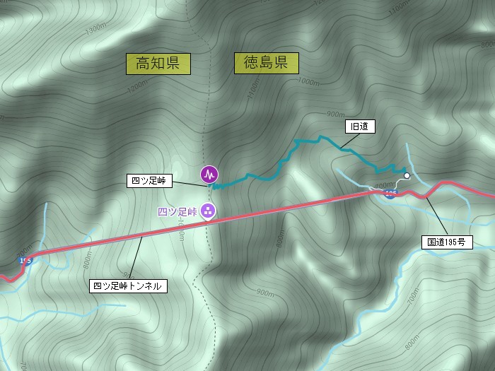 那賀郡那賀町木頭北川/四ツ足峠