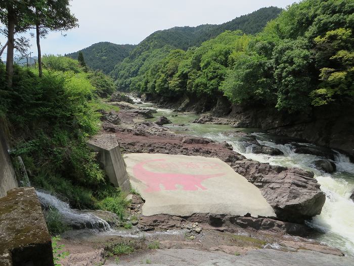 丹波市山南町上滝/上滝発電所記念館恐竜発掘現場跡写真