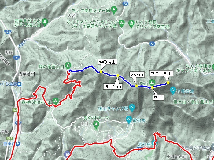 岡山県美作市/駒の尾山～兵庫県宍粟市/おごしき山を散策