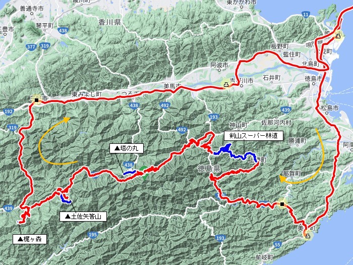 徳島県/剣山スーパー林道を駆け抜け、塔の丸･土佐矢筈山へバイク走り