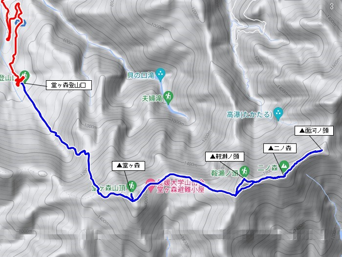 高知県～愛媛県/冠山、笹ヶ峰、二ノ森登山の車中泊旅