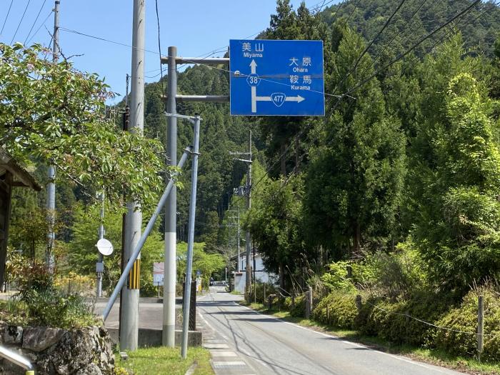 京都府京都市左京区花脊/花脊の三本杉～知世路谷山へバイク走り