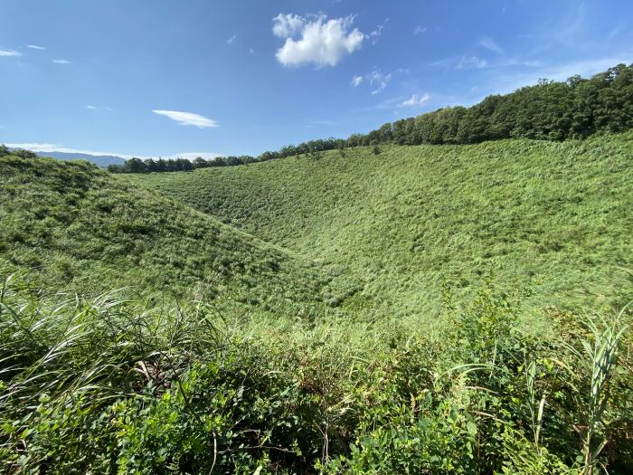 兵庫県豊岡市日高町/神鍋山噴火口へバイク走り