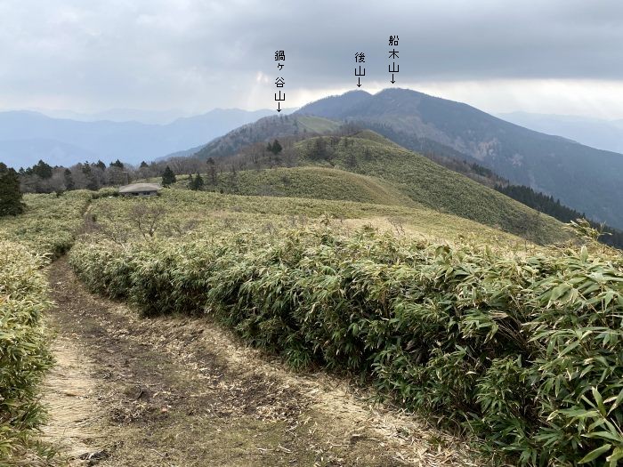 美作市後山/駒の尾山、鍋ヶ谷山、船木山、後山、オゴシキ山