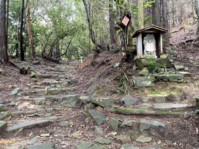 滋賀県大津市坂本本町/比叡山無動寺回峰道へバイク走り