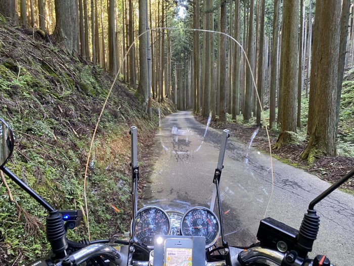 滋賀県大津市葛川木戸口町/蓬莱山へバイク走り